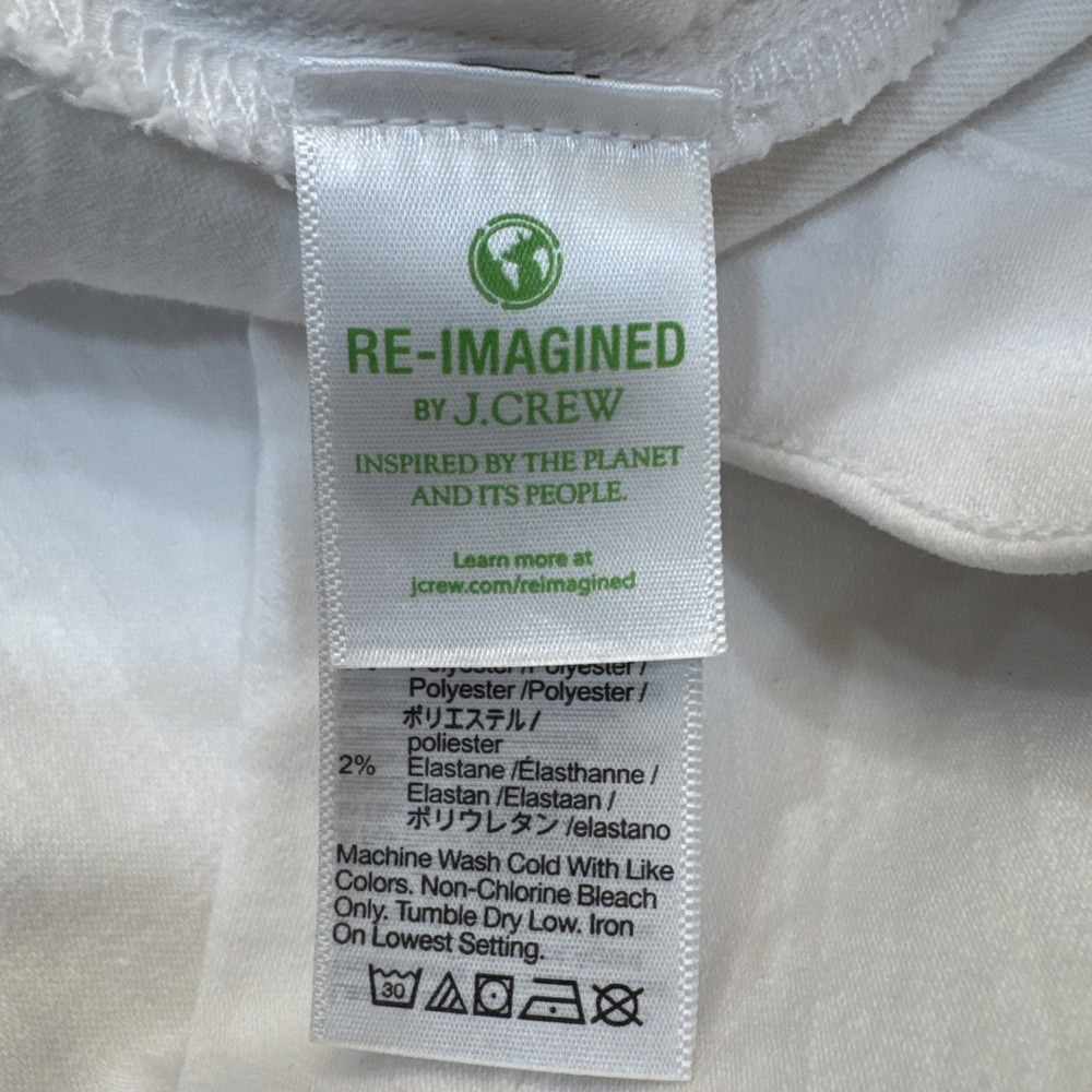 J.Crew High Rise Skinny Jeans White 32 Stretch Re-Imagined Denim Women's - Picture 5 of 10